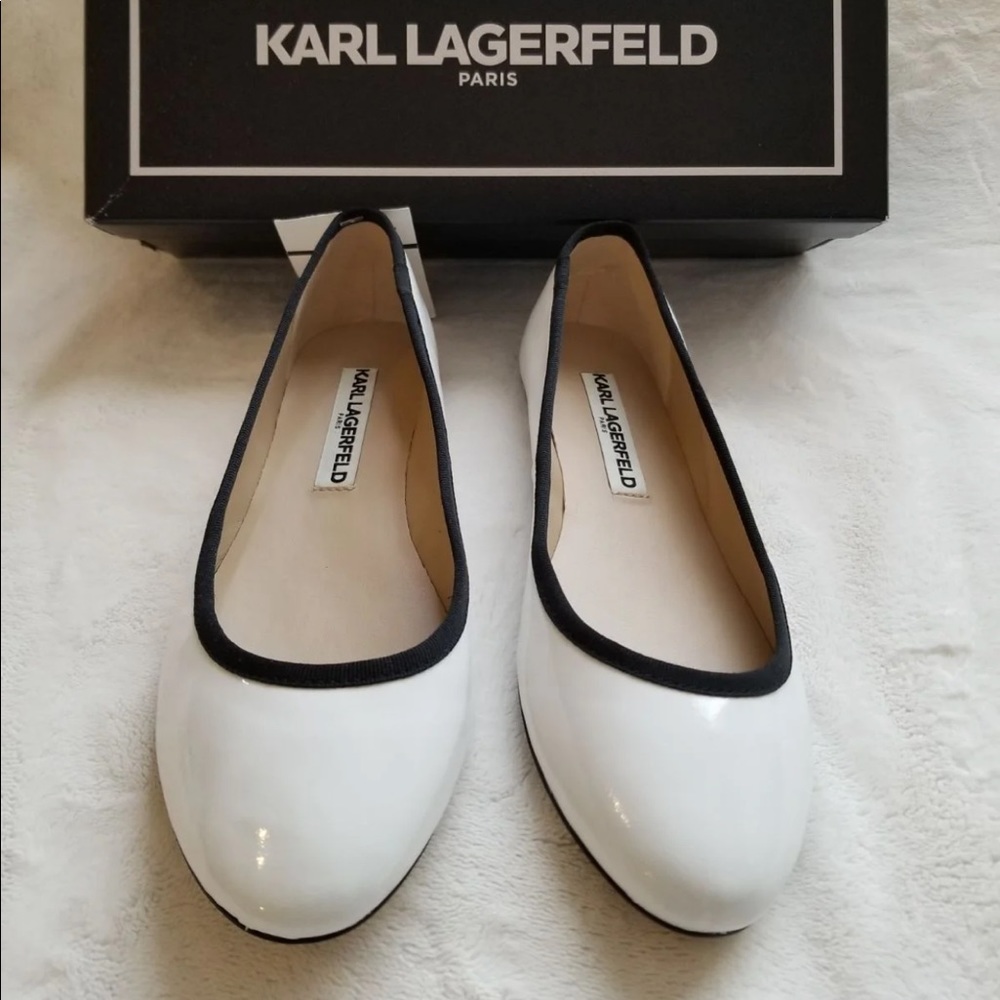 Leroux White Patent Flats